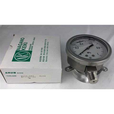 NKS长野计器全钢耐震压力表GV50-123/GV50-173/223NKS长野计器全钢耐震压力表GV50-123/GV50-173/223