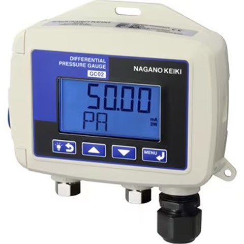 NAGANOKEIKI长野计器数显微差压表    GC02-201-B4911 ±50Pa    GC02-201-B4911 ±50Pa