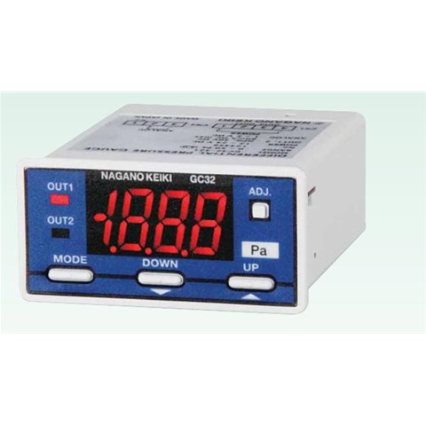 NAGANOKEIKI长野计器数显微差压表    GC32-321-D8N31 -200~200Pa    -200～200Pa    4～20mA DC