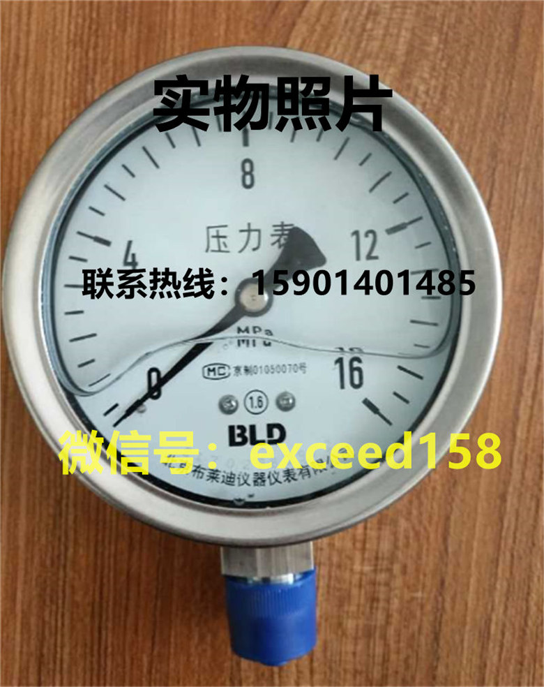 BLD压力表YTNH-100.AO  0-16MPA