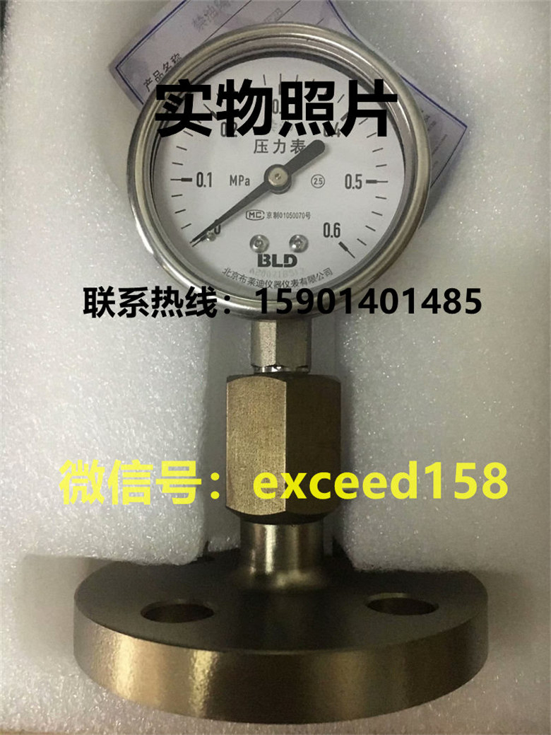 布莱迪BLD禁油隔膜压力表PYTHN-100.A0      PYTH-150.A0
