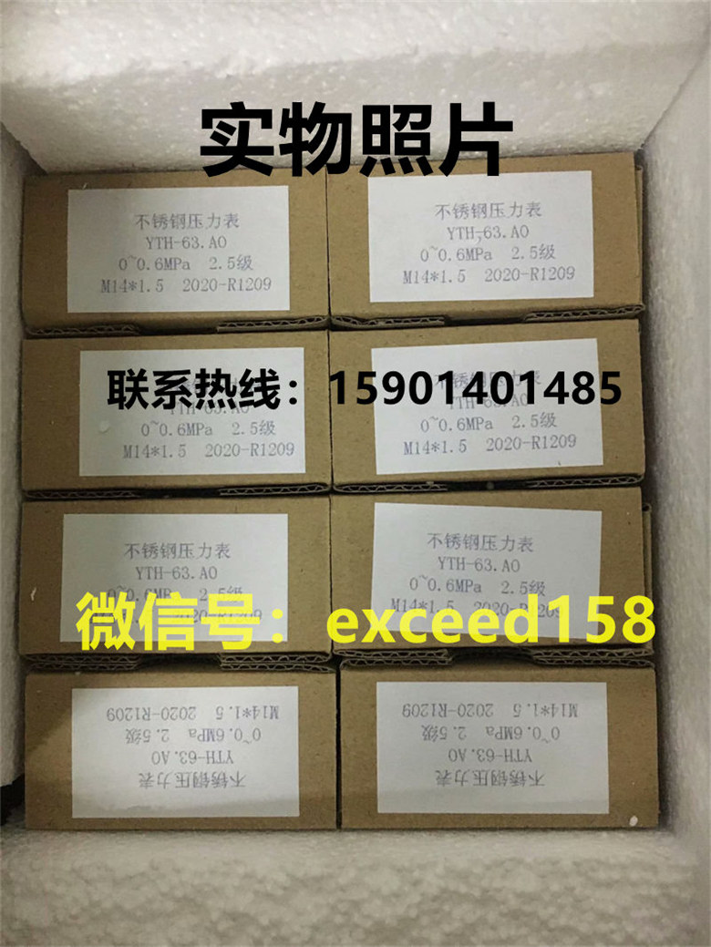 布莱迪BLD压力表YTH-63.A0  0-0.6MPA