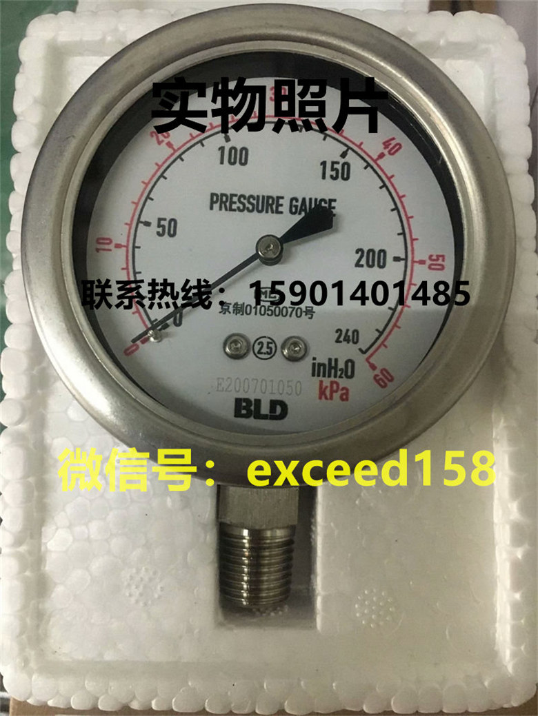 布莱迪BLD微压表YEF-65.A0   0-60KPA