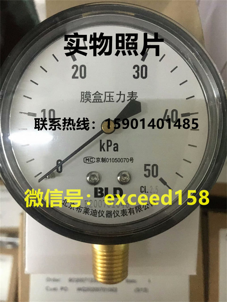 布莱迪BLD微压表YE-65.A0   0-50KPA