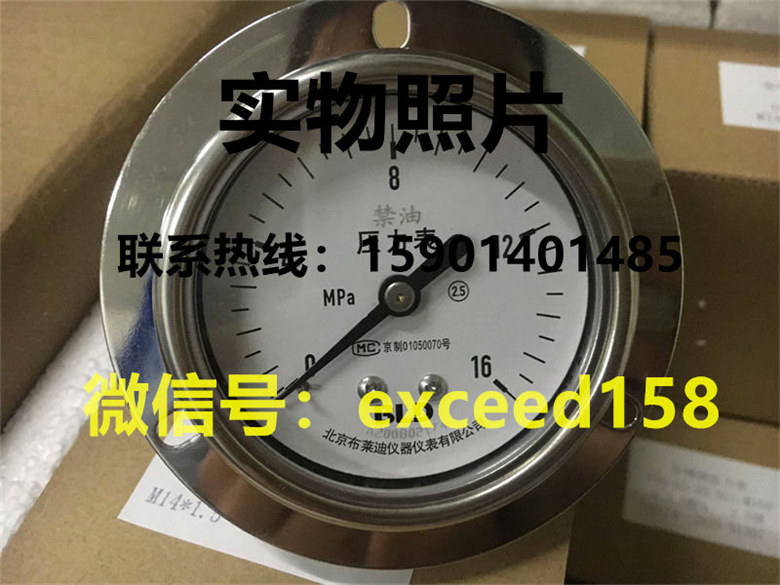 布莱迪BLD压力表YTHN-63.ZT  0-16MPA1