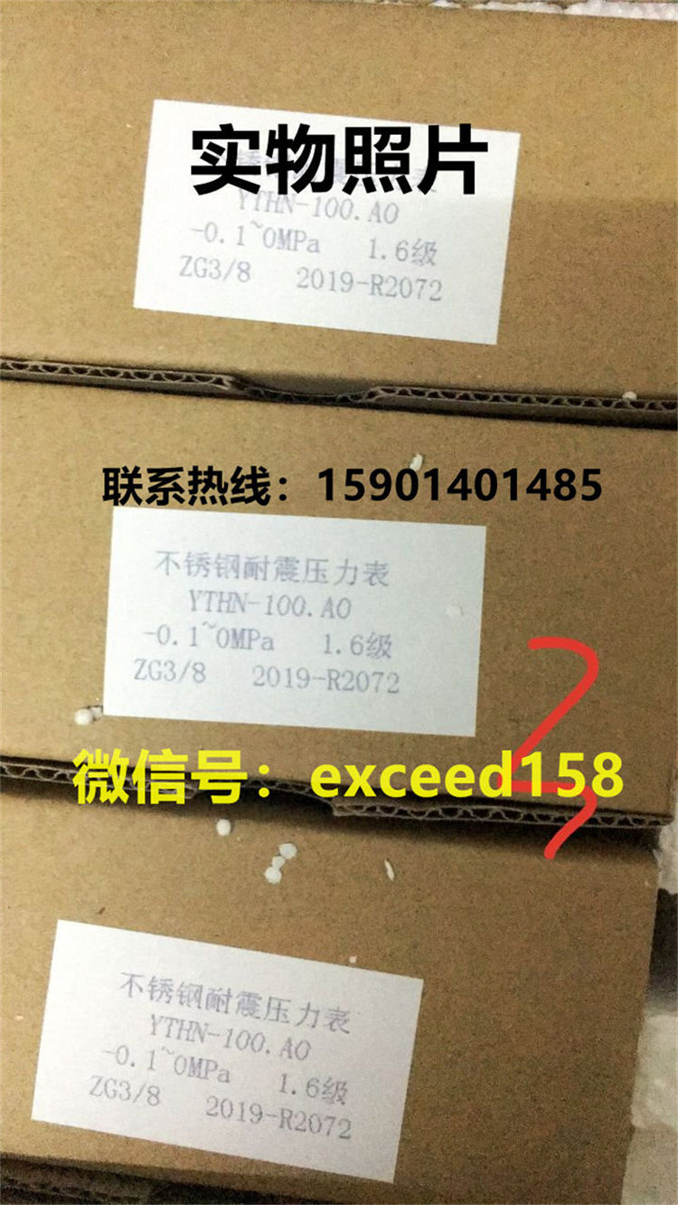 布莱迪BLD压力表YTHN-100.A0  -0.1-0MPA