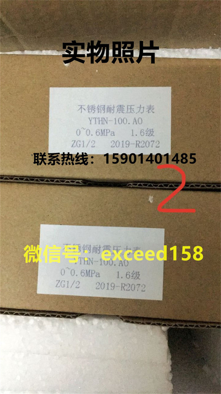 布莱迪BLD压力表YTHN-100.A0  0-0.6MPA