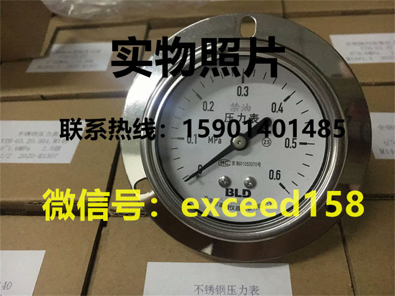 布莱迪BLD压力表YTHN-63.ZT  0-0.6MPA1