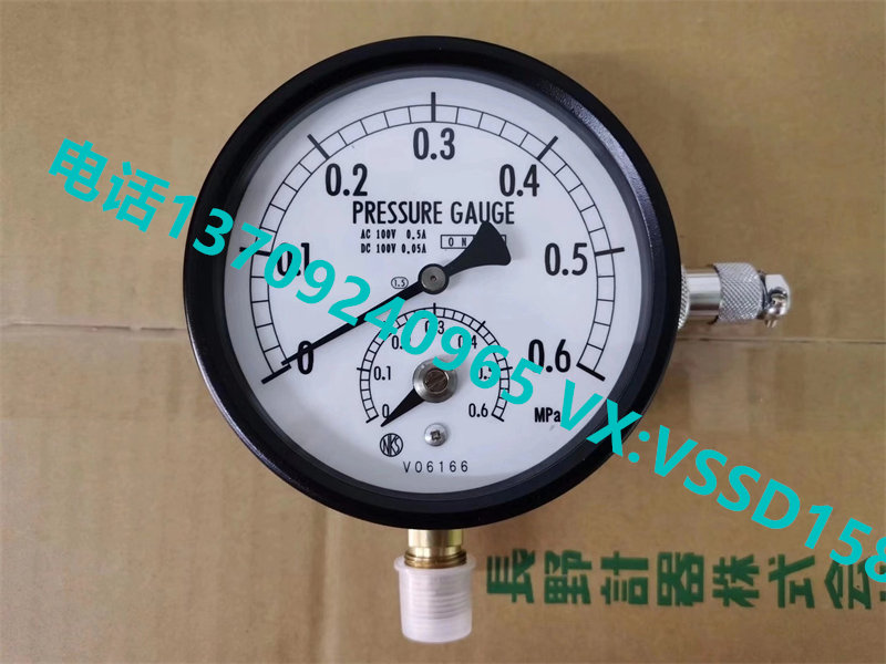 长野NKS.NAGANO KEIKI 压力表压力开关压力传感器温度计电接点表JC11-131-3B0020XXXXX0（0~0.6MPA）