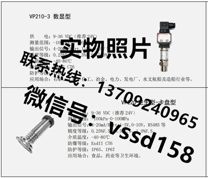 伟世德VSSD扩散硅式压力变送器VP100    VP200 (6)