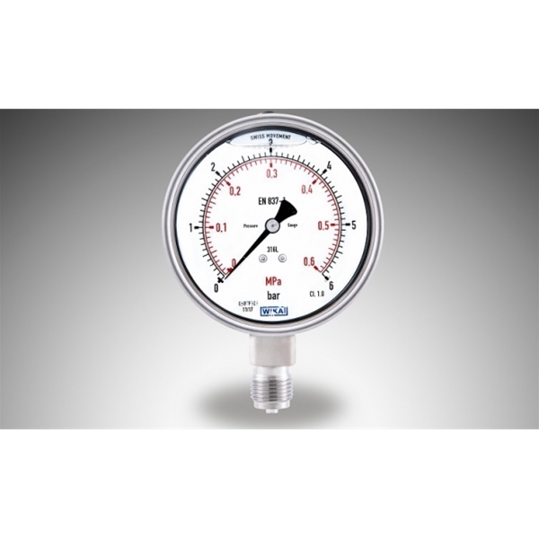 威卡WIKA 全不锈钢波登管压力表 232.50.100 径向 1/2NPT