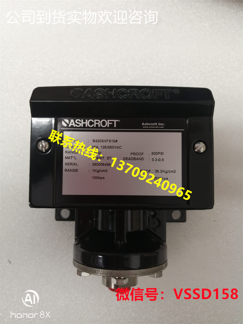 B420SXFS15# ASHCROFT雅思科品牌B420S XFS型号压力开关 (1)