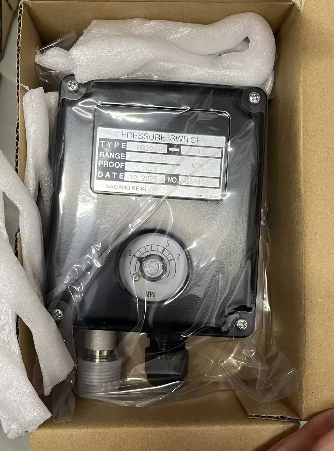 NAGANO长野计器NKS压力开关 (CQ20-343-6A0100XXX CQ20-343-5A0100XXXXX0 （0~7MPA）