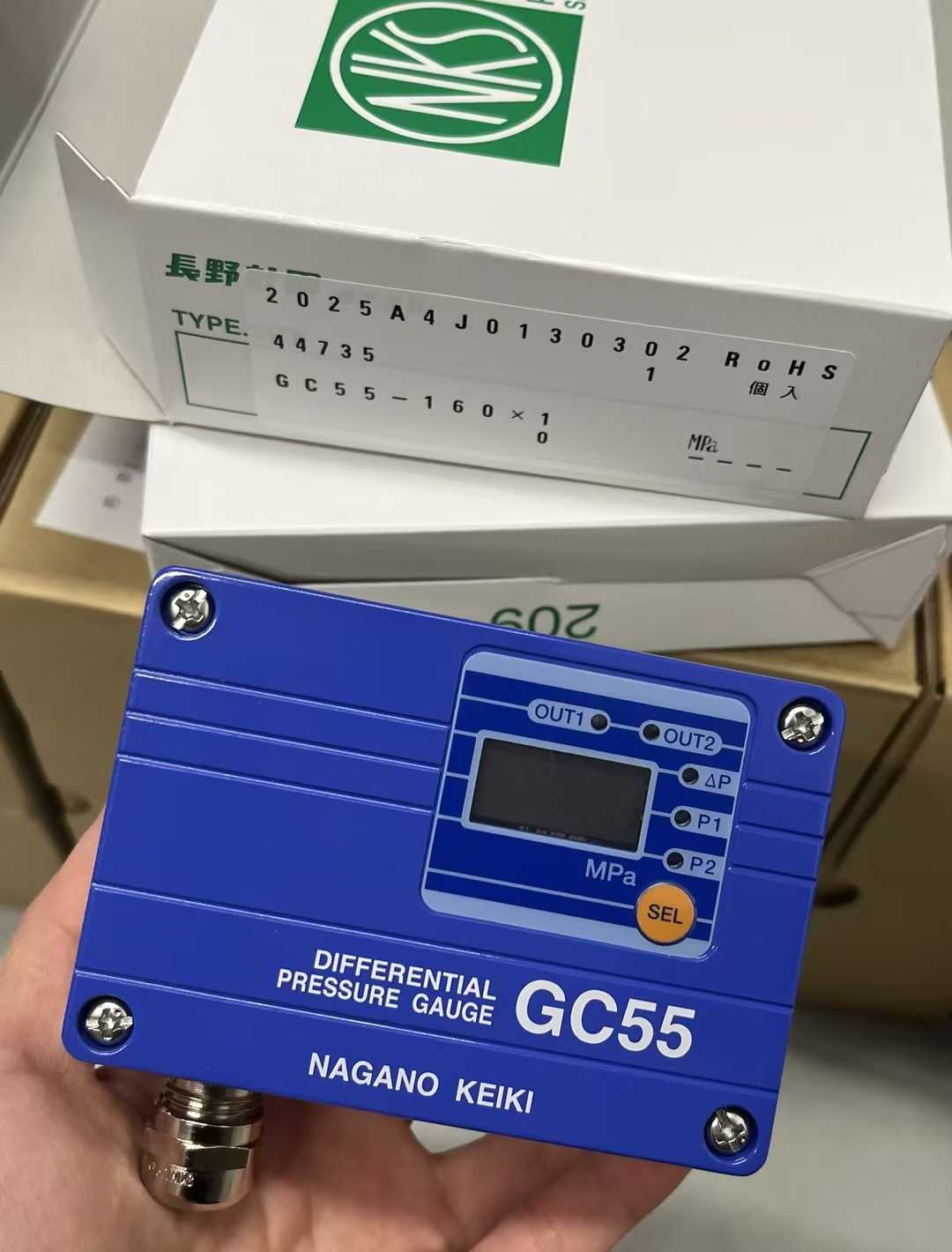 GC55-160-G7NB0000XXXX1数字差压表NAGANO KEIKI长野GC55-160-G7NB000XXXX0（0-1Mpa）