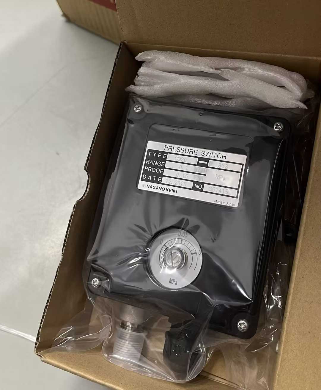 NAGANO长野计器NKS压力开关CQ20-3334B 0-0.1MPA