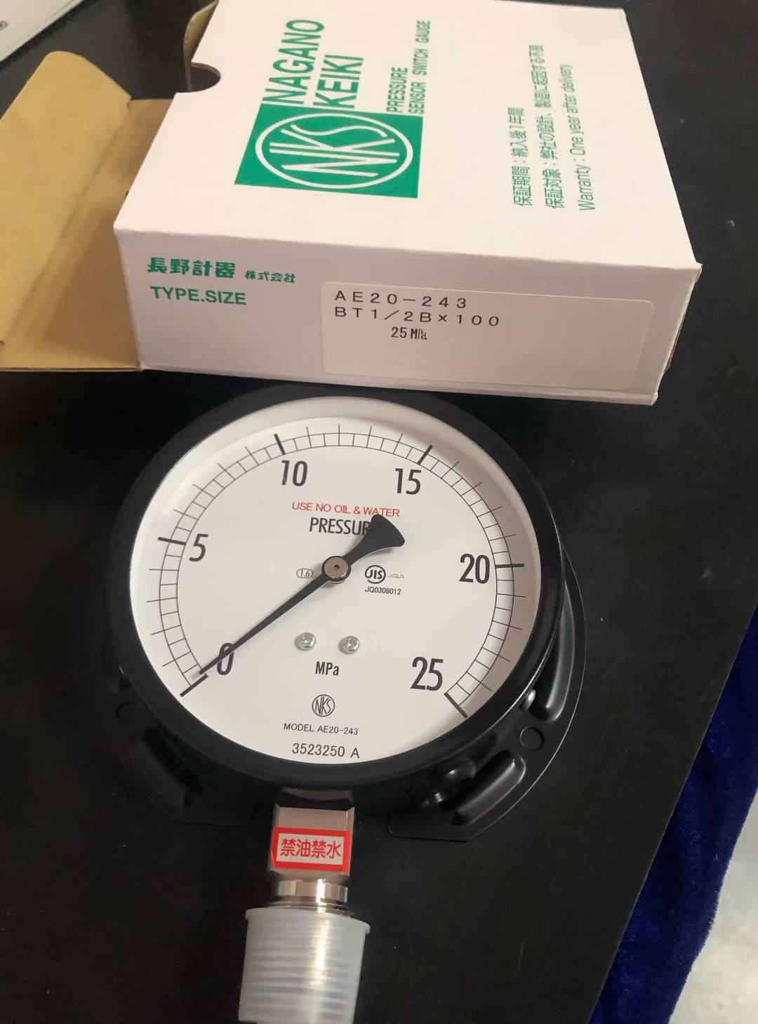 长野计器NKS压力表AE20-243-5000300XXXJ0(0-25MPA)