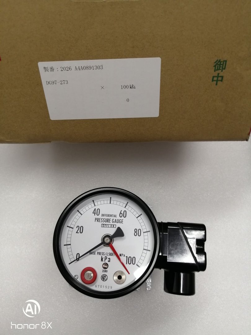 NKS长野计器NAGANOKEIKI日本长野电接点差压计DG97-273-2A0K00XXXXX1(0~100KPA)    带厂家检测报告 (2)