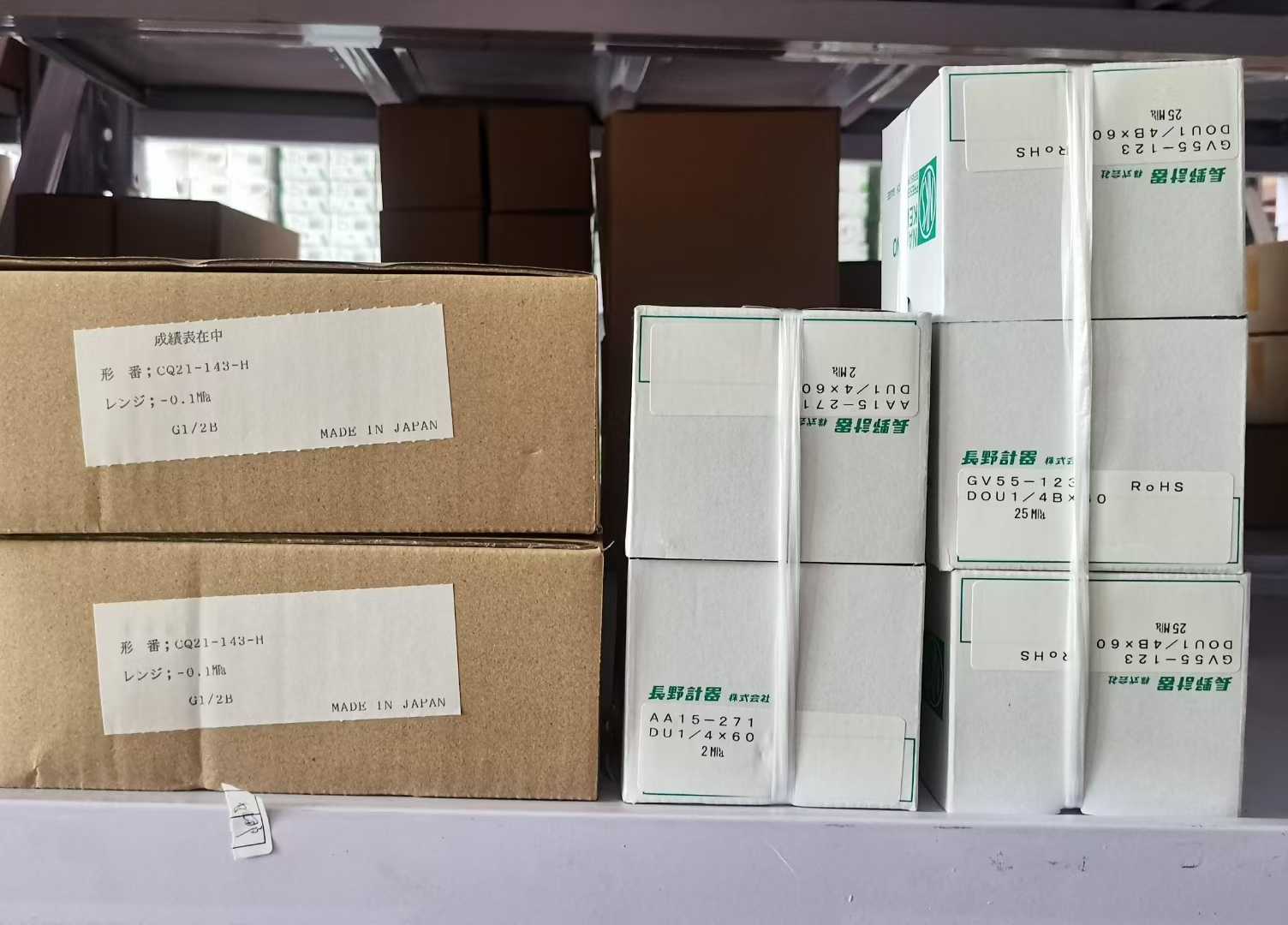 压力开关 CQ21-143-2A0700XXXXX1（-0.1-0MPa  带成绩单） NKS长野计器压力表：GV55-123-4000000XXXX0（0~25MPA)